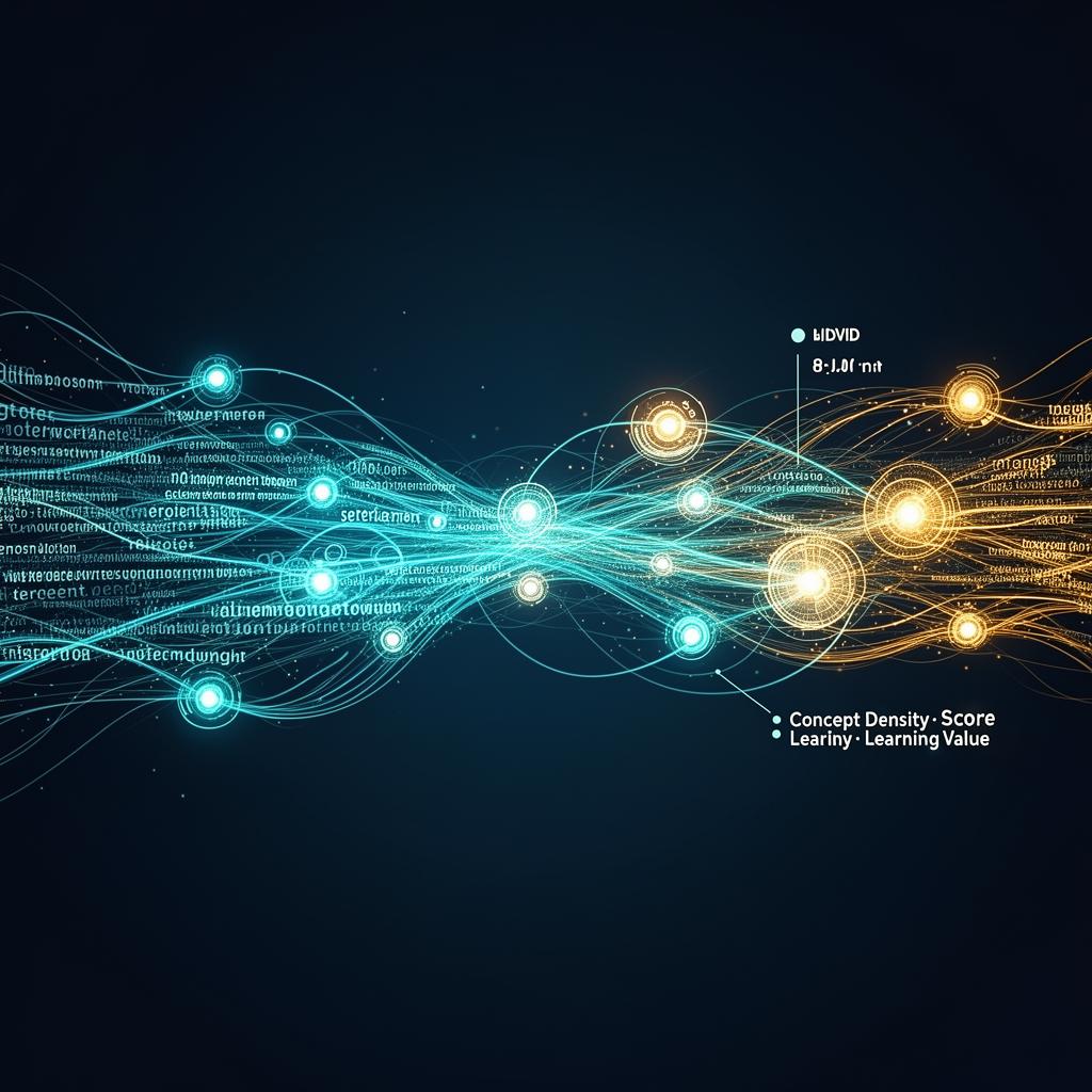 Visualization of the ELW document analysis pipeline showing content segmentation and scoring